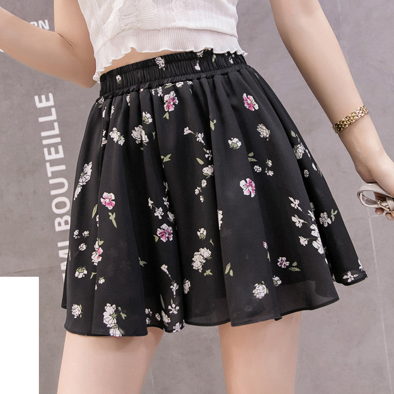 Chiffon Hakama Loose And Thin Culottes Casual High Waist Drape Thin Section Wide Legs