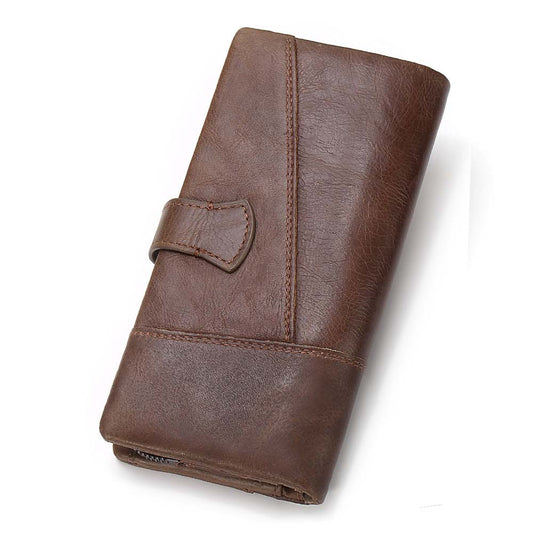 Leather Long Stitching Clutch Multifunctional Casual Wallet