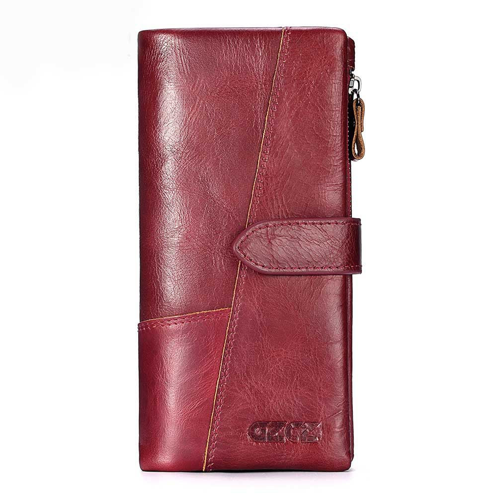 Leather Long Stitching Clutch Multifunctional Casual Wallet