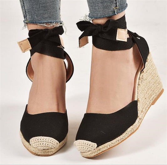 Spring Women's New Lace High Heels Fashion Sandals