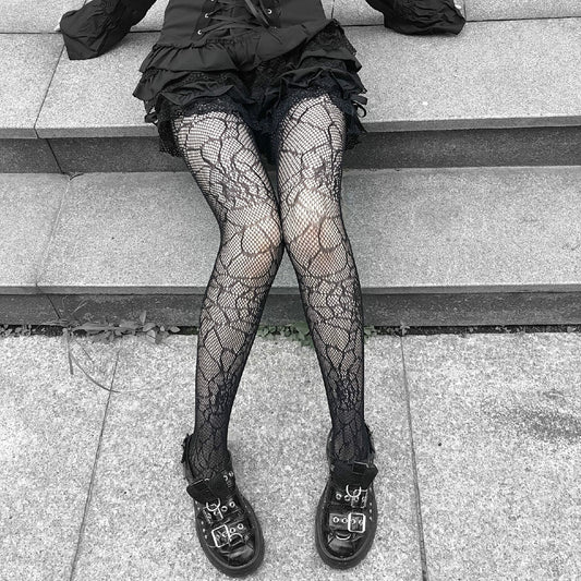 Retro Hul Blomst Lolita Understrømpebukser