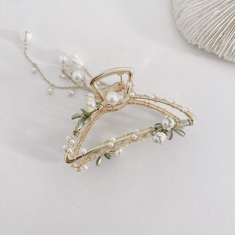 Copper Alloy Acrylic Resin Hair Accessories Classical Orchid