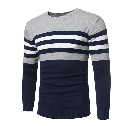 Men's Striped Thick Warm Knitted Sweater