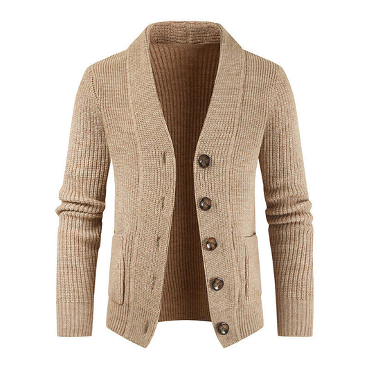 Ny Herre Sweater Afslappet Langærmet Tyk Slank Cardigan