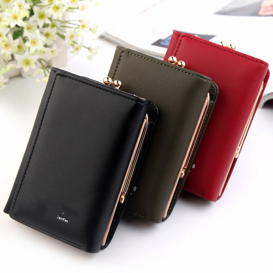 Foldable Pu Leather Female Coin Purse