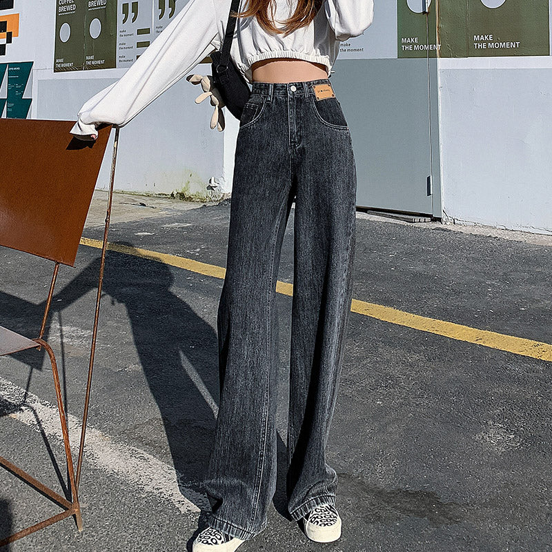 Retro Drape Straight Loose Wide-leg Pants