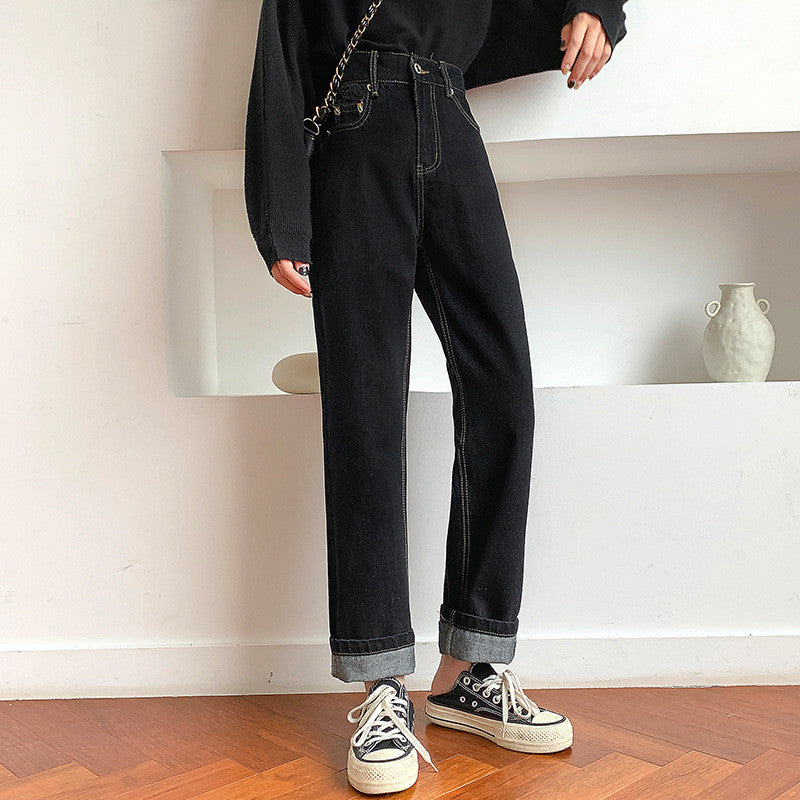Women's Black Jeans are Straight and Loose Slim and Tall