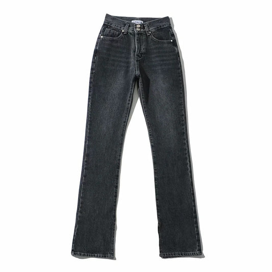 Women's High Waist Floor Split Mopping Jeans