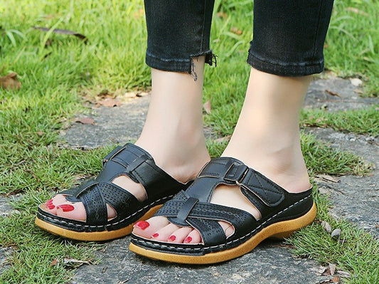 New Style Solid Color Women's Sandals 35-43 Large Size Foreign Trade Women's Slippers