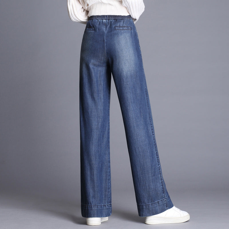 Denim Slim Retro High Waist Loose Casual Pants