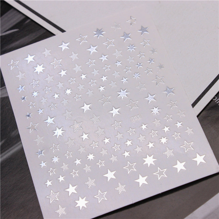 Cute Fashion Hollow Star Nail Sticker