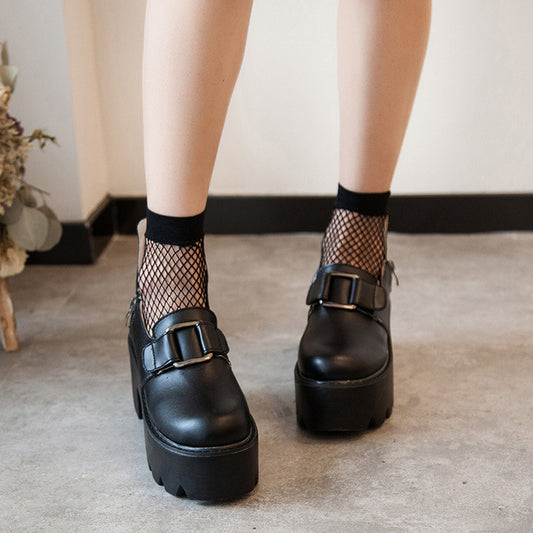 Thick Heel Lolita Shoes Retro Round Toe Doll Shoes Japanese Trifle Sole