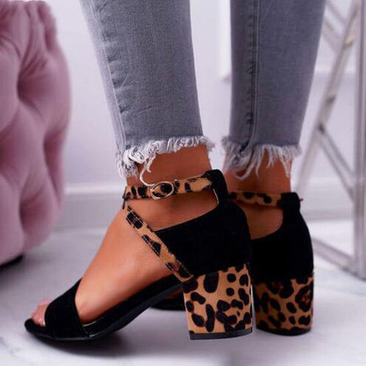 Summer New Mid Heel Women's Flat Sandals