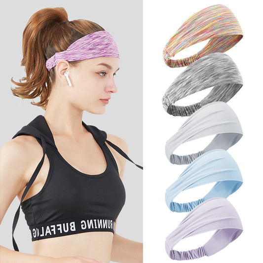 Sports Yoga Headband Antiperspirant Quick-Drying Headband Sweat Guide Bundle Hair Outdoor Running Basketball Fitness Headband
