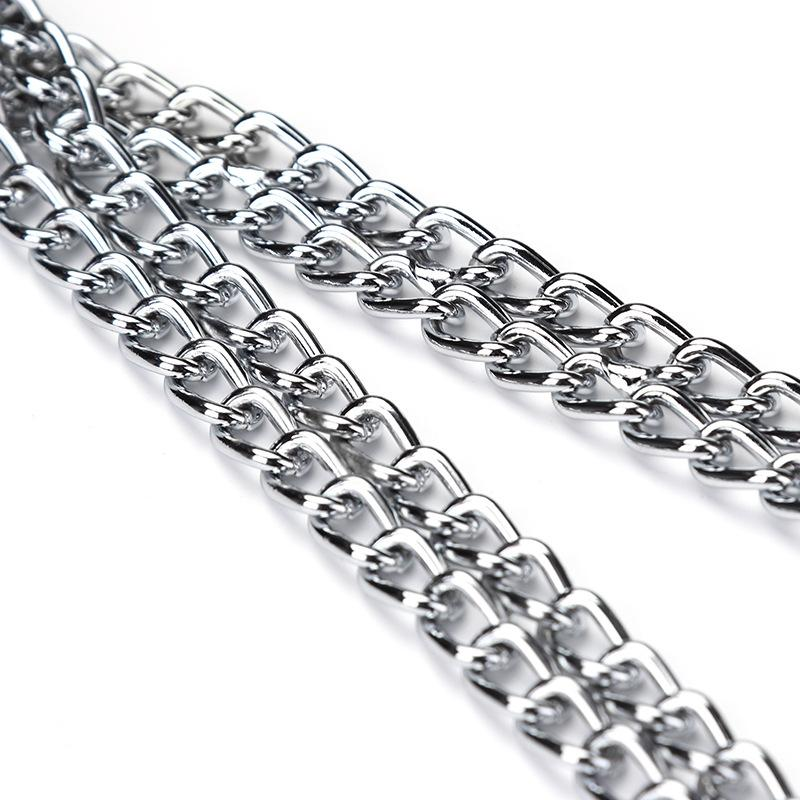 Double-row chain collar chrome-plated pet supplies dog collar