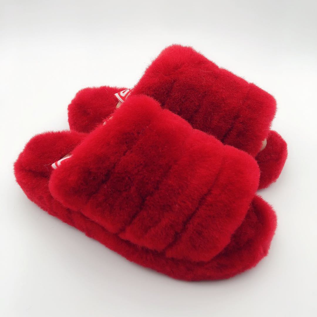 New Fashion And Popular Velvet Sandals With Sheepskin