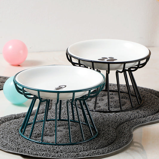 Ceramic Cat High Bowl Shallow Mouth Plate