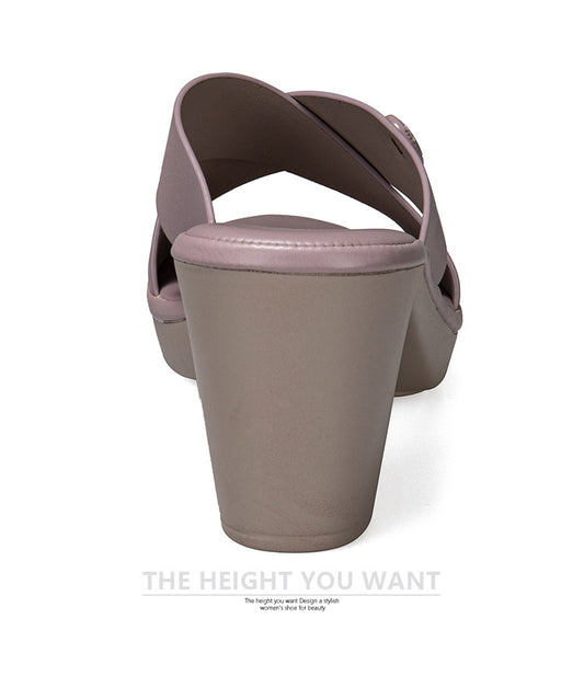 Fashion Thick-heeled High-heeled Sandals Women's Plus Size