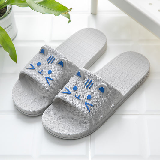 Sandals And Slippers Female Cartoon Cute Bathroom Non-Slip Indoor
