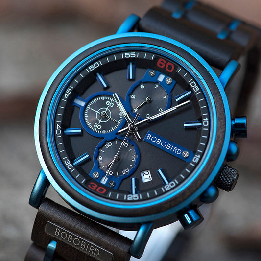 Men s Wooden Chronograph Watch