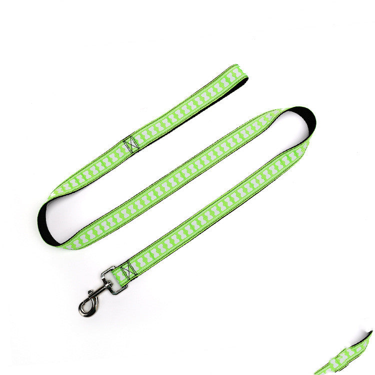 Character Bone Nylon Goes Out To Pull Dog Leash