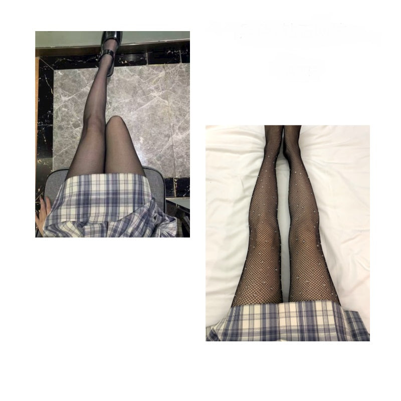 Black Silk Pantyhose Bare Legs Artifact