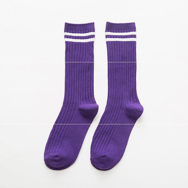 Socks Women's Double Needle Pile Pile Socks Striped Color Women's Socks Autumn And Winter Long Tube Cotton Socks Personality Ins Tide Socks Manufacturers Spot