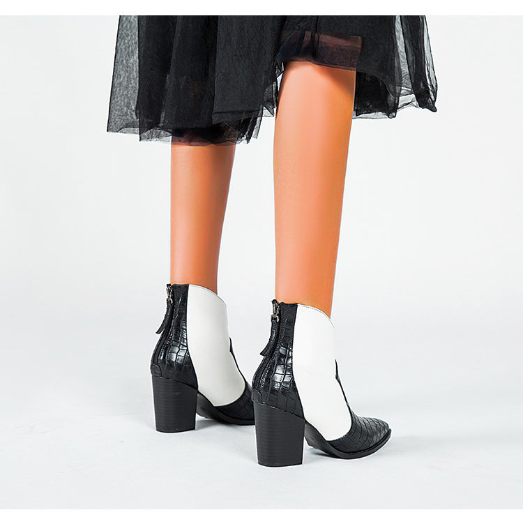Europe And The United States High With Autumn Fashion Boots Pointed Elegant Boots