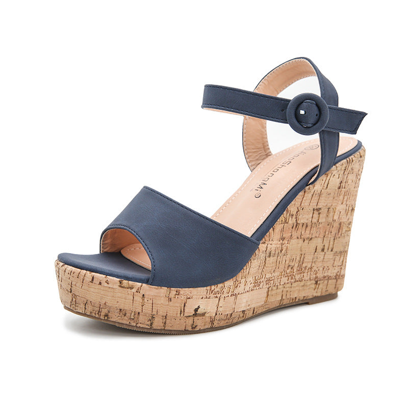Summer New - Style Foreign Trade Women's Shoes One Word Buckle