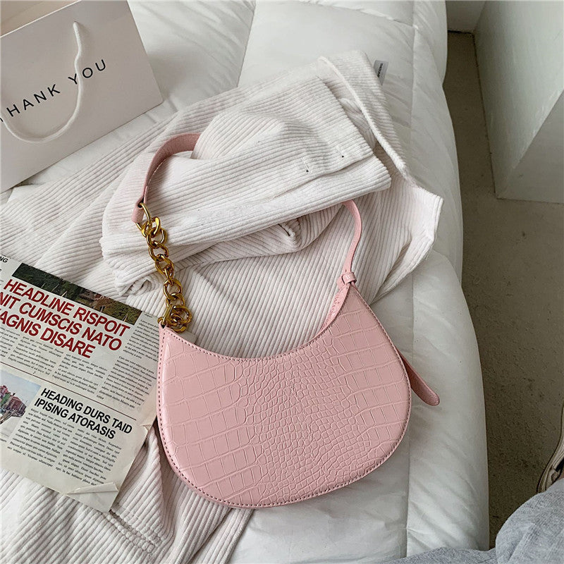 Casual French Armpit Bag Fashion Texture Chain Shoulder Bag