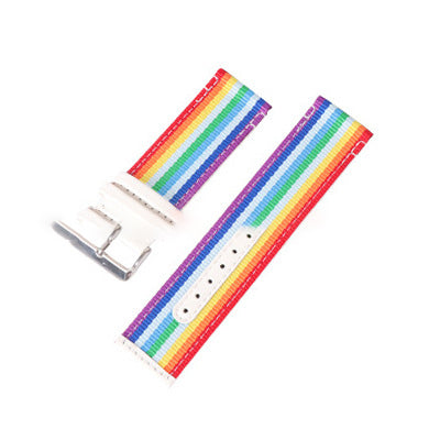 Nylon Canvas Stripe Color Quick Detachable Casual Bracelet Wristband