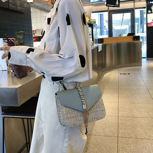 Straw Woven Bag Shoulder Messenger Women's Bag