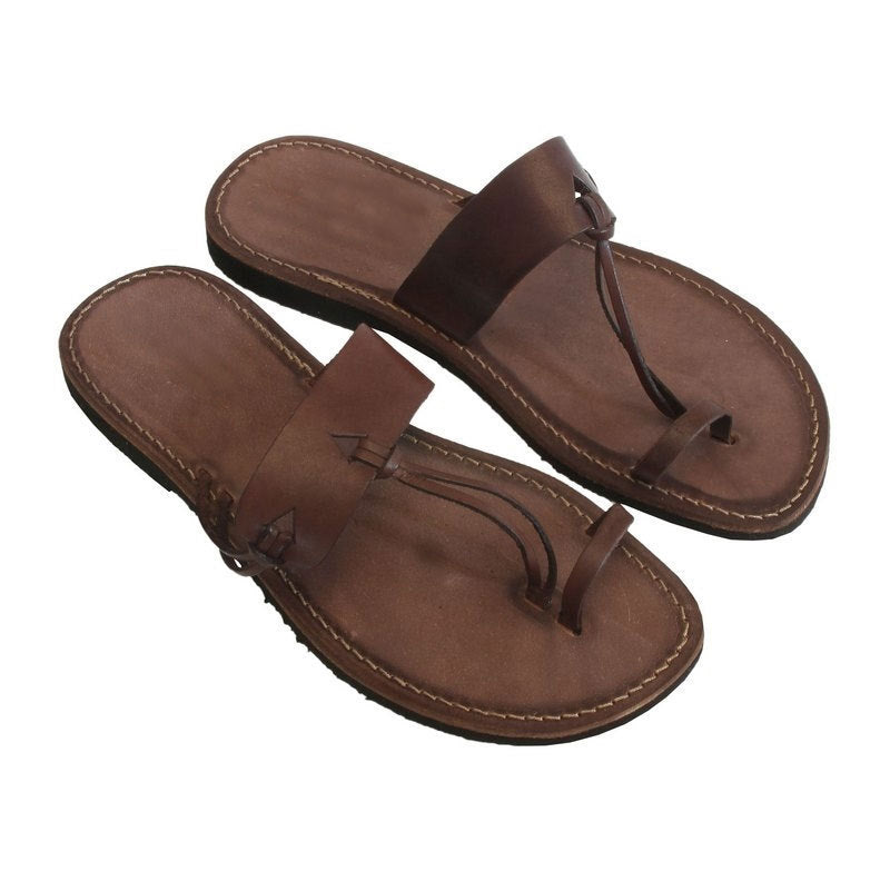 Ny stil store flade damers sandaler med flad tå