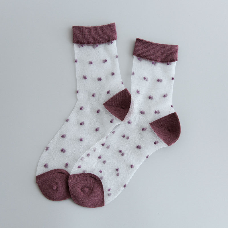 Glass Silk Stockings Personality Dot In Tube Crystal Silk