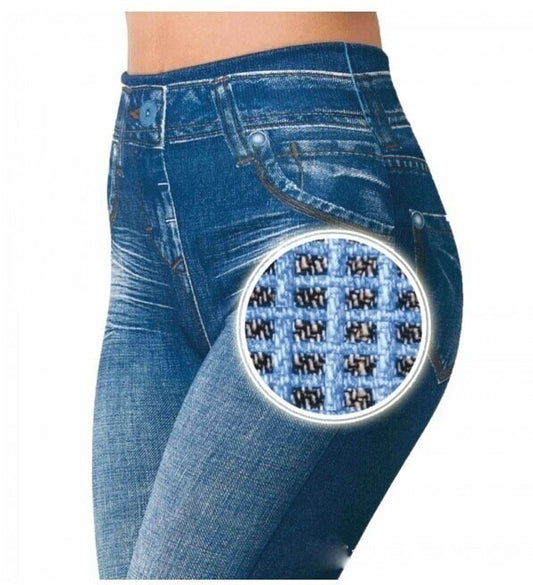 Love Seamless Cotton Imitation Denim Leggings