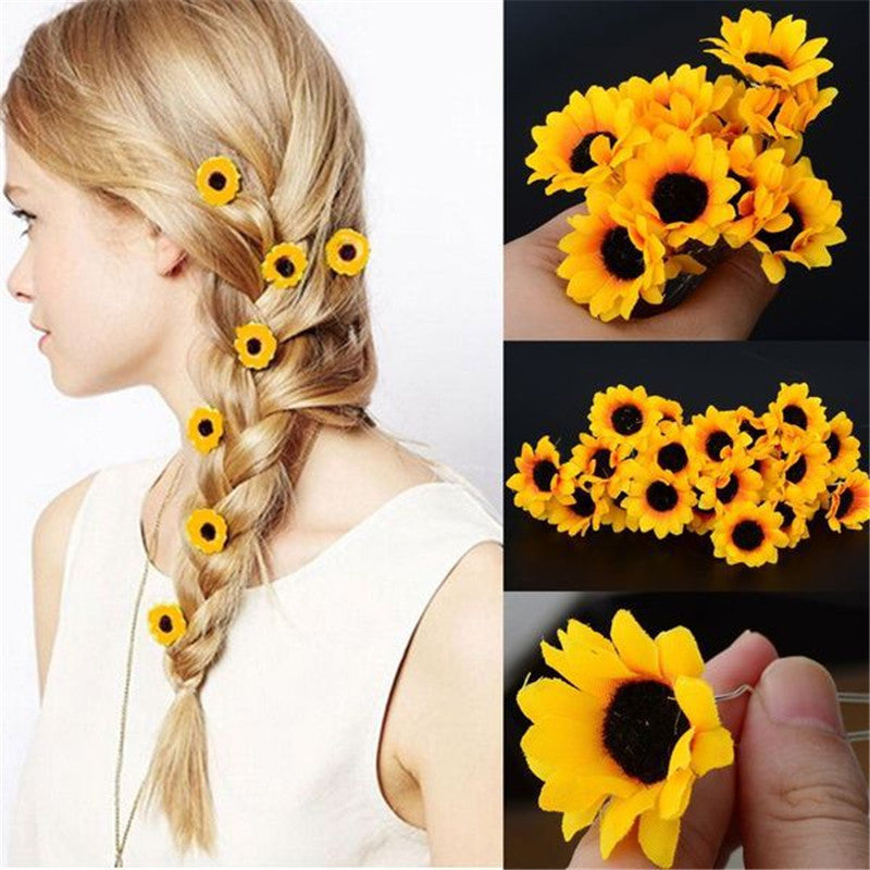 Silk Cloth Small Zou Chrysanthemum Hairpin Artificial Sunflower Pin