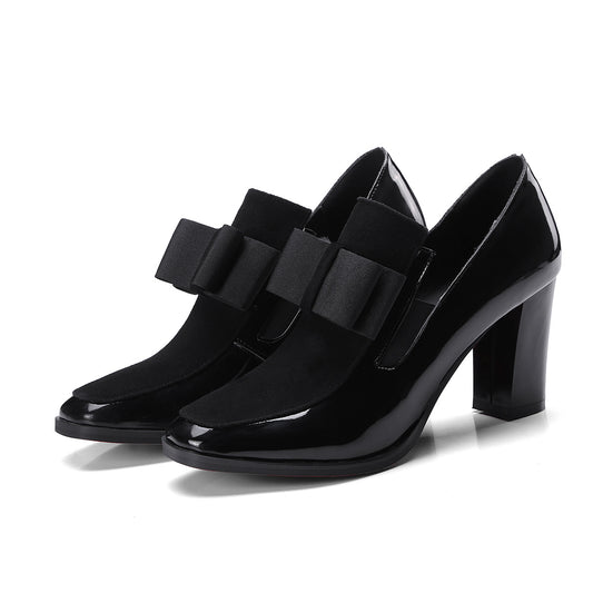 Shoes Spring New Single Shoes Thick Heel Women s Shoes 40-43 Lrge Size