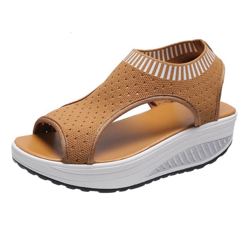 Viscose Shoes Red Fish Mouth Large Sandals Adult