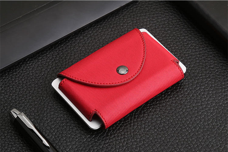 New European And American Crazy Horse Leather Male Card Holder Leather Retro Anti-Degaussing Theft Credit Card Package RFID Aluminum Alloy Credit Card Case