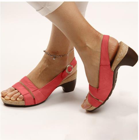 New Thick Soled One Piece Heel Women's Shoes Summer Thick Heel Platform Sandals