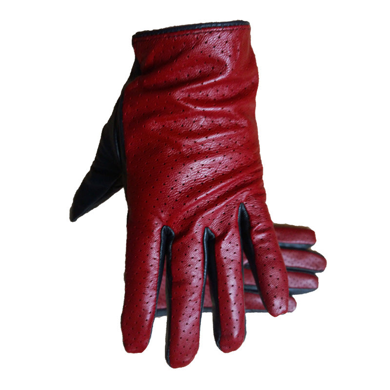 Sheepskin ladies medium size silk gloves