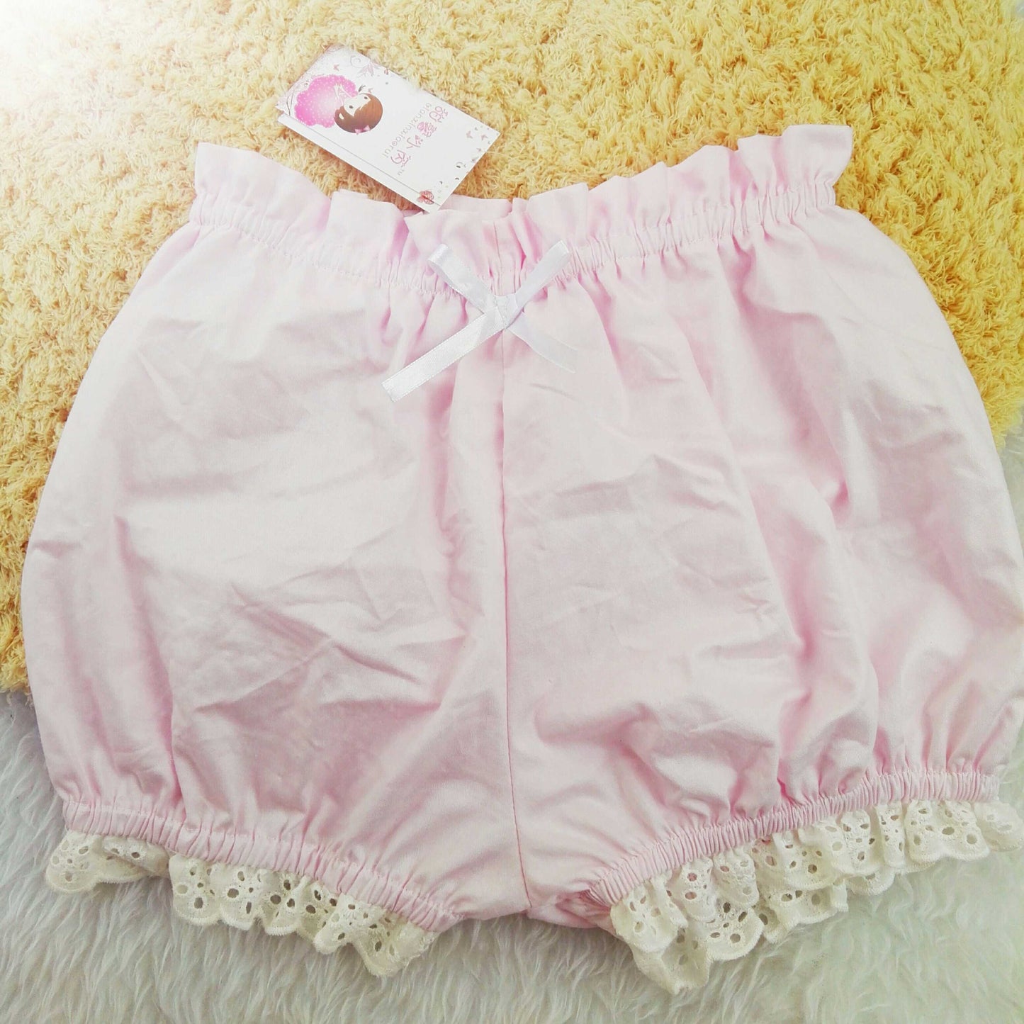 Soft Cute Cotton Lace-Trimmed Pumpkin Pants Bloomers Safety Shorts