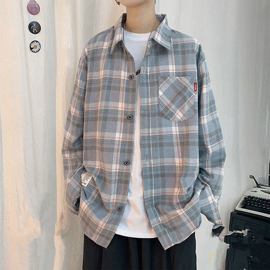 Trendy And Handsome Plaid Shirt For Autumn And Winter