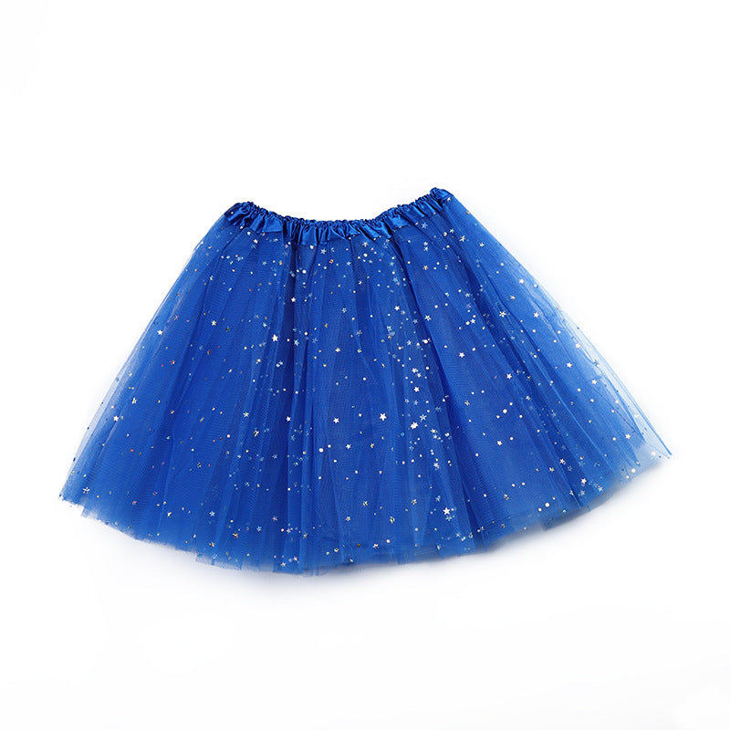 Children's Pettiskirt Sequined Glitter Star TUTU Skirt Dance Skirt
