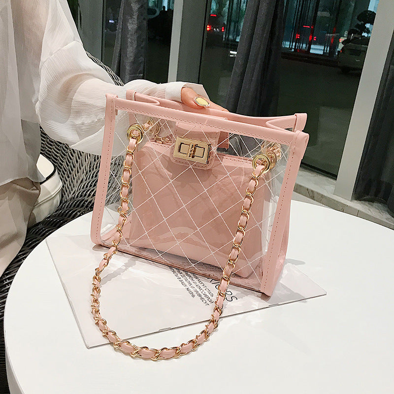 Summer Small Bag Transparent Bag Female New Korean Version Of Wild Jelly Bag Chain Shoulder Messenger Bag