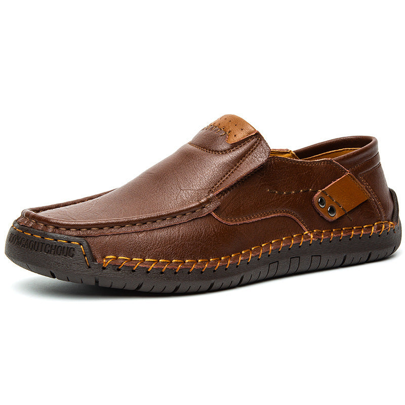 Large Size Men's Casual Leather Shoes British Style