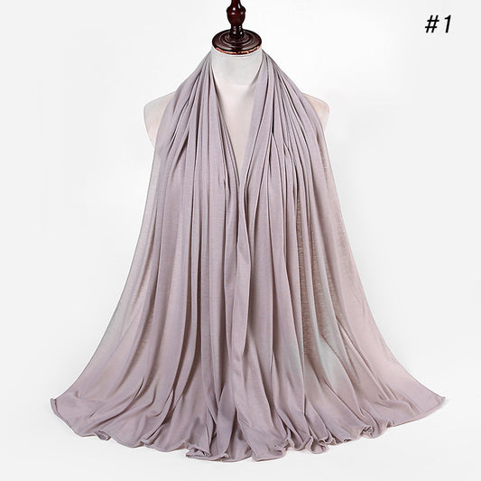 New Single-color 30-color Single-color Female Headscarf Baotou Jersey Autumn And Winter Cotton Scarf Wholesale