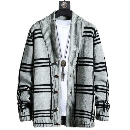 Men's Long Sleeve Casual Slim Outer Sweater