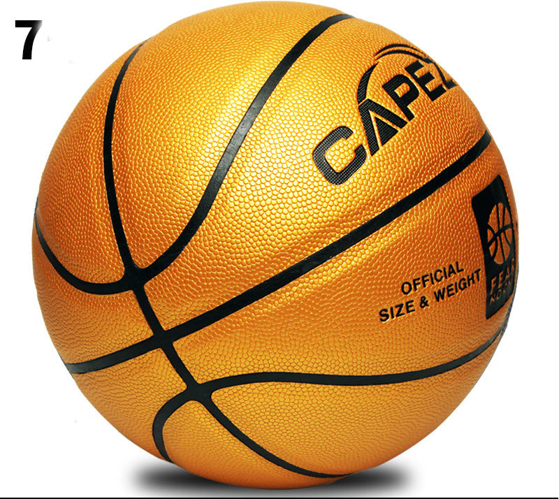 No. 5 Children's Basketball No. 5 No. 6 No. 7 P rimary School Students Training Wear-resistant Color Golden Blue Ball