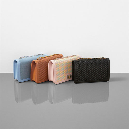 Ladies Stitching Chain Flap Shoulder Bag